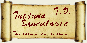 Tatjana Dančulović vizit kartica